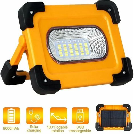 Lanterne LED rechargeable magnétique solaire sans fil 60 W USB (1/4)