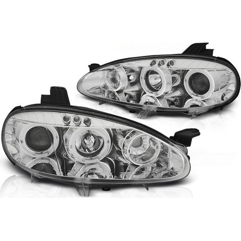 Faros doble halo llantas MAZDA MX5 01-05 ANGEL EYES CROMO