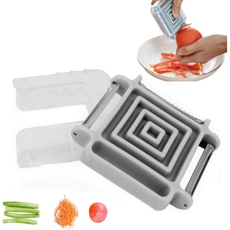 Éplucheur de pommes de terre 3 en 1 / éplucheur de fruits et légumes / coupe-julienne, éplucheur multifonction avec capuchon anti-poussière, éplucheur pour la cuisine, éplucheur pour éplucher (1/5)
