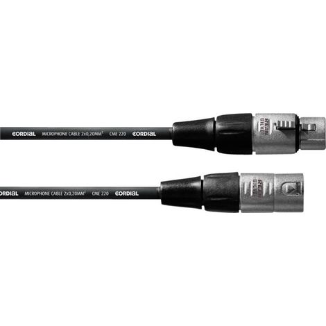 Câble de liaison XLR [1x XLR femelle - 1x XLR mâle] Cordial CFM10FM noir 10.00 m (1/3)