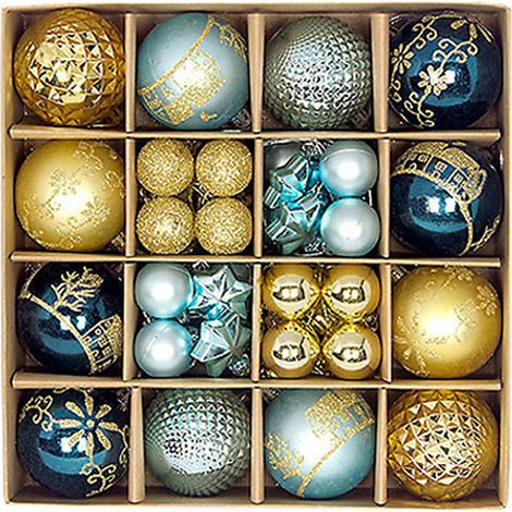 Décorations de Noël, ensemble de décorations pour sapin de Noël, boules décoratives incassables à suspendre pour sapin de Noël, décorations de Noël en vrac pour décoration de table (1/5)