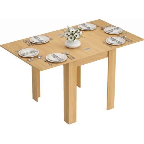 Table de salle à manger extensible 70/140 x 80 cm. Table moderne pour 4 à 6 personnes. Gain de place pour la cuisine et la salle à manger. (1/5)