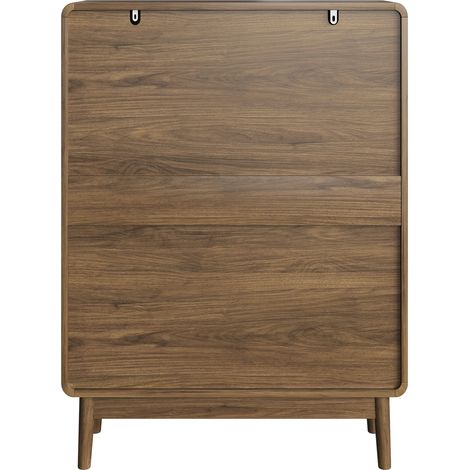 Meuble à chaussures, structure pliante, 60 x 24 x 95 cm, bois et MDF, noyer (1/5)