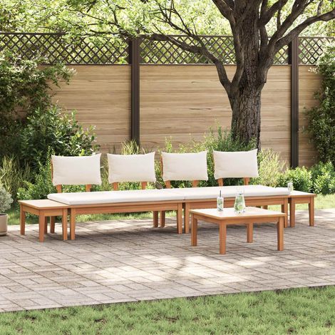 Gartensofa-set 5 pcs Braun und Creme (1/5)