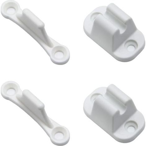 Retenue de Porte - Non spécifié - 2 Pièces - Nylon Renforcé - Blanc - Installation Facile (1/4)