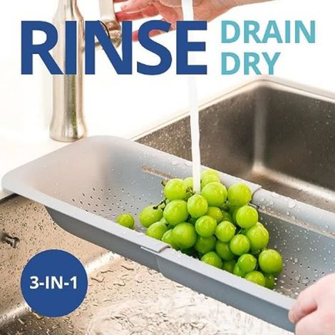 Passoire - - Extensible - Plastique - 14,5 à 19,5 pouces - Sans BPA (1/4)
