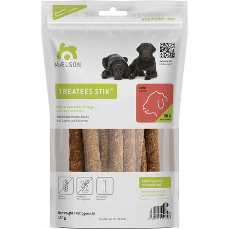 Maelson Treatees Stix Lamm Hundesnack, 100 g - die gesunde Belohnung