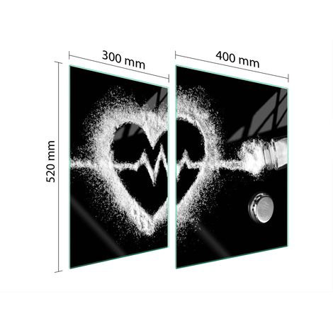 PLACA PROTECTORA DE VIDRIO PARA ESTUFA 70x52 CORAZÓN (1/5)