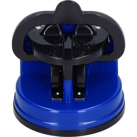 Jeffergarden Aiguiseur,Aiguiseur de couteaux manuel, aiguisoir de ciseaux, outil d'afftage de couteaux avec ventouse pour cuisine bleu-DOU