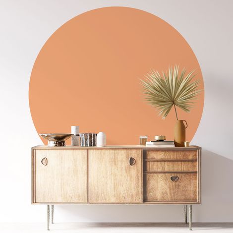 Sticker mural rond / cercle - Couleur Tendance - Diamètre 60 cm - Adhésif MAT (1/3)