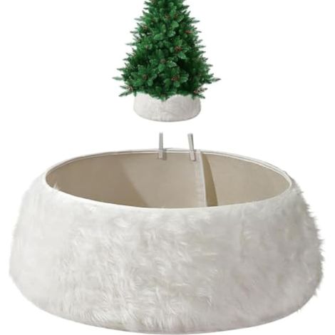Cache-Pied pour Sapin de Noël Décor Rustique Doux des fêtes Hivernales (1/5)