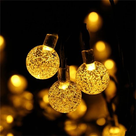 Guirlande Led Boules De Noël - 10 Ampoules - Chaîne Décorative Pour Arbre De Noël Porte Jardin - 150 Cm - Alimentation Sur Piles (1/5)