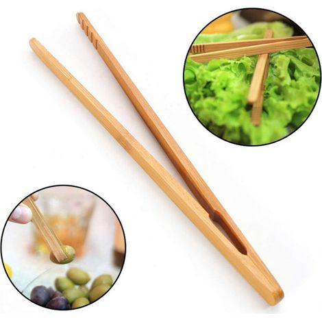 Pinzas para tostadas de bambú de 7 pulgadas (1 unidad)
