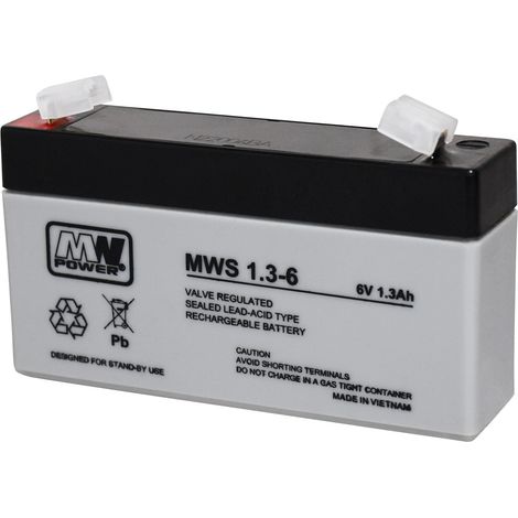 MWS 1.3-6: batteria VRLA AGM 6V/1.3Ah