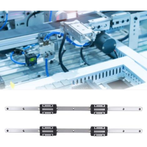 Stück HG15-500 mm Linearführungsschiene mit 4 Stück HGH15 Standard-Gleitblöcken, schwarz (1/5)