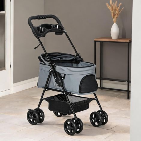 Caisse de transport pour animaux gris 67 x 45 x 96 cm (1/5)