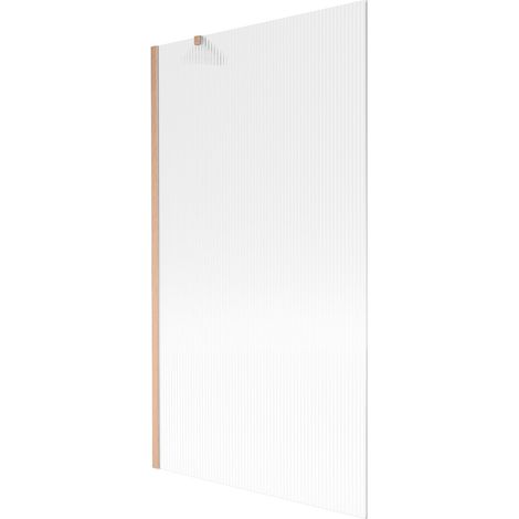 Mexen Next mampara de bañera de 1 hoja 100 x 150 cm, rayas, cobre cepillado - 895-100-000-00-09-65 (1/5)