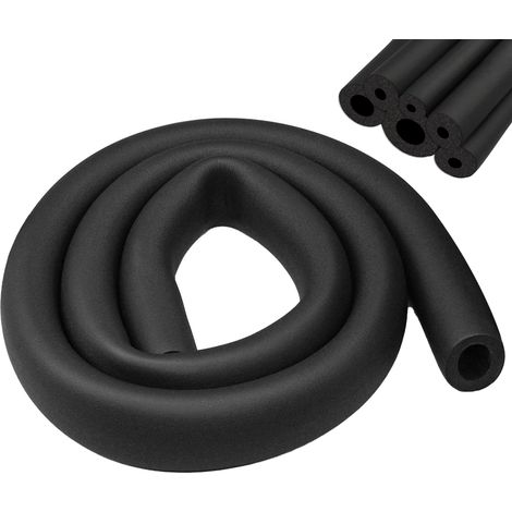 Isolation des tuyaux en caoutchouc, 1,8 m, isolation des tuyaux, mousse souple, noir, pour isolation des tuyaux, équipements de fitness, tube en cuivre (diamètre 25 mm) (1/4)