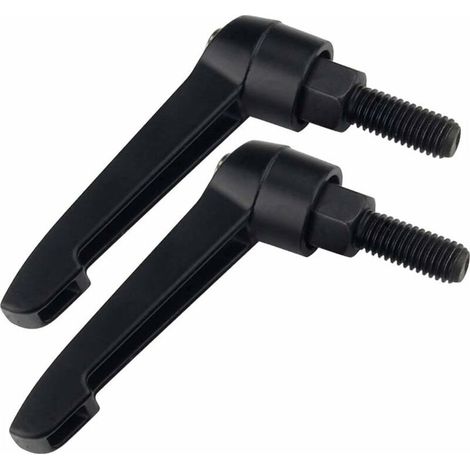 Quincaillerie Fixation Levier de Serrage Boutons Poignée - Réglable Forme de L Serrage Poignée Machine Boutons Femelle ou Mâle Filetage M6(4 pcs) (1/5)