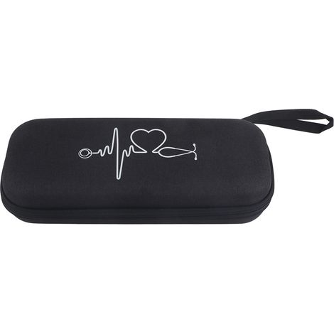 Étui de rangement EVA noir pour stéthoscope, étanche aux chocs, boîte de transport portable simple. (1/5)