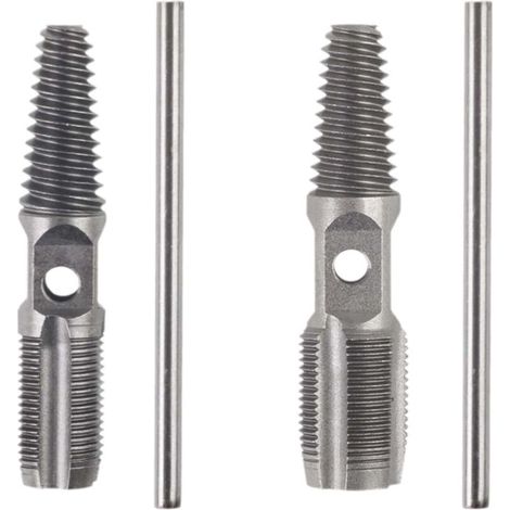 2 pièces Extracteur de vis endommagées et de tuyaux cassés,Extracteur de vis endommagées et de tarauds filetés,Extracteur de Vis à Double Tête,utilisé pour retirer les vis de tuyaux cassées (1/5)