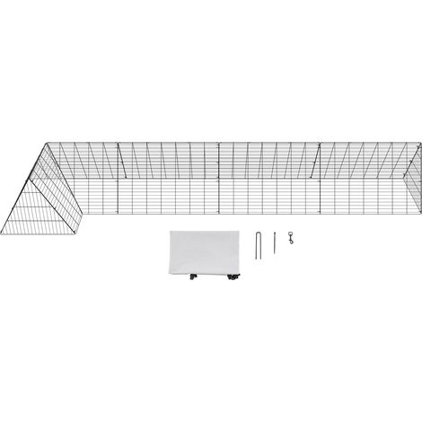 Tunnel pour Poulailler 157,5 x 39,4 x 24,2 pouces (LxPxH) avec Cadres d'Angle, Enclos Portable pour Poules, Canards et Lapins (1/5)