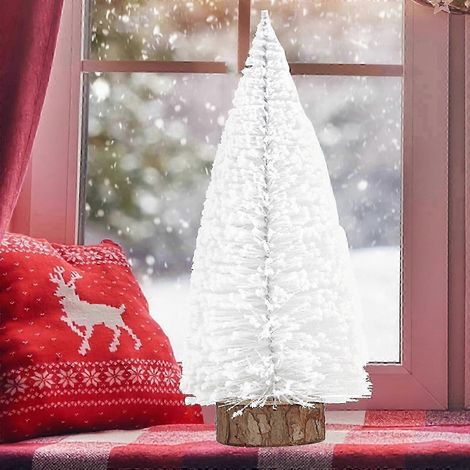 Pendentif mini sapin de Noël blanc Racsoh, mini sapin de Noël de bureau, sapin de Noël artificiel, fournitures de décoration de Noël (1/5)