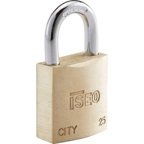 10 x ISEO P700 LUCCHETTO CITY ARCO 25MM OTTONE