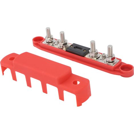 Répartiteur de puissance 12V-48V 300A, barre omnibus M8 4 bornes pour voitures, camping-cars, bateaux marins, rouge (1/5)