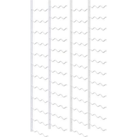 Botellero de pared para 36 botellas 2 unidades hierro blanco vidaXL