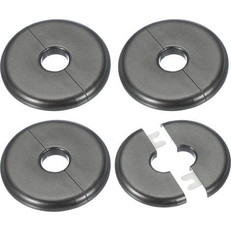Cache Mitigeur Douche, 4pcs Écussons en ABS Garniture Robinet Douche Muraux pour 16.5mm, Décoration Rosace Robinet Coffrage Caches Tuyaux d'Eau Chauffage Plomberie Mural, Gris (1/5)