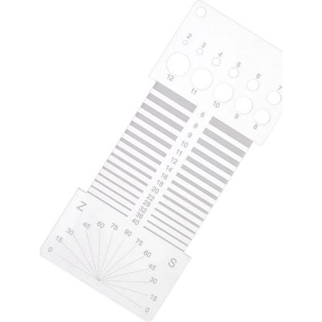 Drehkarte aus Acryl – Winkelmesswerkzeug, Präzisionsnähhilfe, Bastelzubehör mit 12 Löchern, tragbare Nähhilfe, Nähwerkzeug zum Einfädeln (1/5)