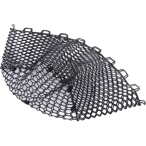 Épuisette de pêche en caoutchouc transparent noir pliable de rechange pour eau douce et eau salée, profondeur 40 cm (1/5)