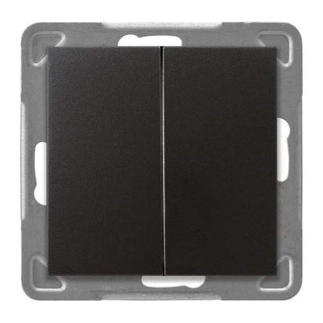 Interrupteur double Ospel impresja 230V 10A encastrable