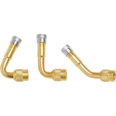 Sollbry 6 extensiones de válvula de neumático de 45°, 90° y 135°, adaptador de válvula de neumático, extensor de codo de válvula de neumático, conector de extensión de codo para coche, motocicleta, bi (1/5)