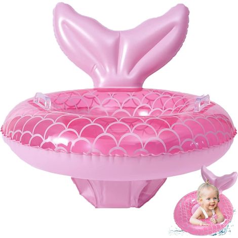 Bouée de natation pour bébé, anneau de flottaison gonflable avec siège et poignée, bouée sirène pour piscine
