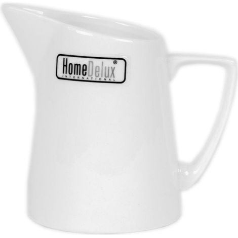 Jarra de leche, jarra de crema, quatre HomeDelux, 220 ml, porcelana, blanca (1/2)