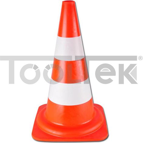 CONO SEGNALETICO SPARTITRAFFICO BIRILLO STRADALE POLIETILENE PVC h53cm