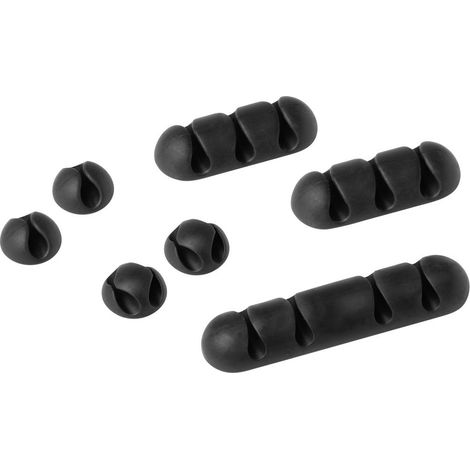 Durable Kit clip ferma cavi CAVOLINE® CLIP MIX 504137 7 pz. Grafite (1/2)