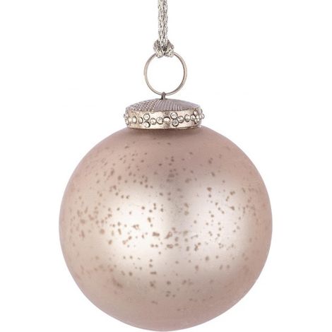 Sfera di vetro elegantia Bizzotto champagne Ø8 cm