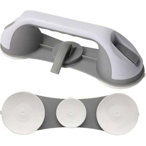 2 Pieces Bath Grab Bar, 28cm Safety Shower Grab Bars for Elderly with Suction Cup, Sturdy Handrail (1/5)