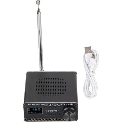 Récepteur radio portable, scanner toutes bandes FM, AM (MW SW), SSB (LSB), enregistreur portable USB Si4732 (1/4)
