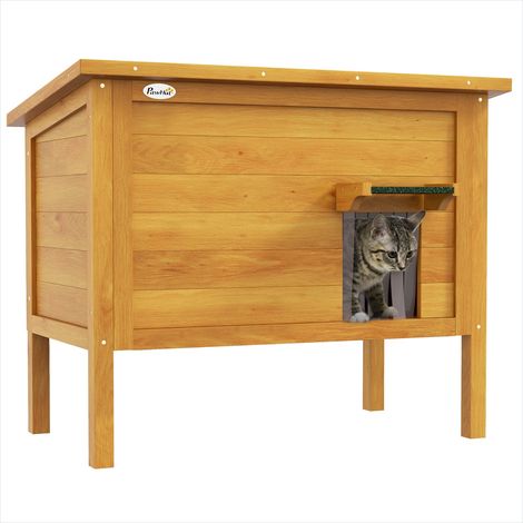 Maison pour chat Niche isolante pour chat en bois 85 x 50 x (1/5)