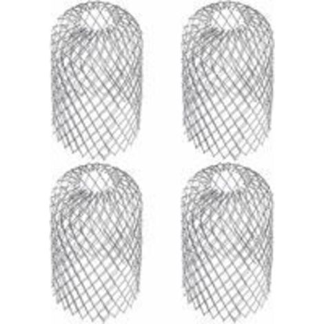 pair Paquet de 4 crépines de gouttière, crépines de gouttière, écrans de gouttière, bloqueurs de feuilles, protège-feuilles, couvercles de gouttière, acier inoxydable, 6,69 x 3,15 pouces