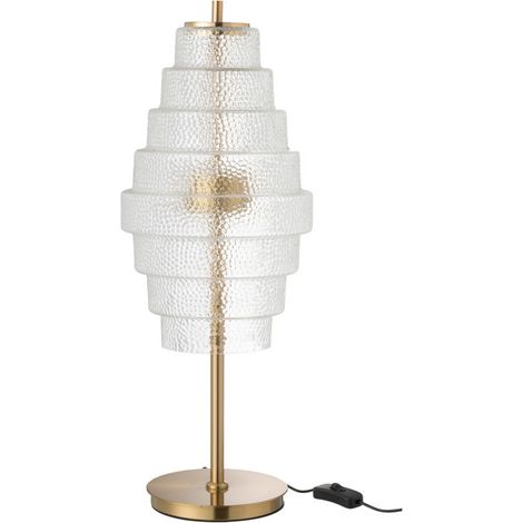 Lampe à Poser LED en Verre "Elena" 57cm Transparent (1/4)