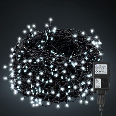 SWANEW 30M 300LED 8-mode IP44 festone luce di Natale all'aperto decorazione giardino interno per Natale compleanno matrimonio soggiorno bianco freddo (1/5)