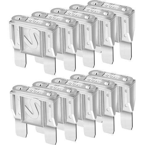 Packung mit 10 Maxi APX 80A Ersatz-Flachsicherungen für Autos, LKWs, Wohnmobile, Boote, Pkw, Campervans, SUVs