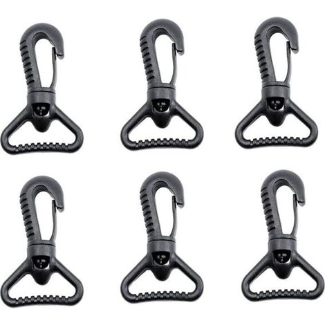 Mousqueton - Plastique - 32 mm - Pour Porte De Poussée - Noir - Lot De 10 (1/4)