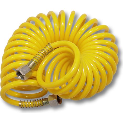 Tuyau spiralé Aérographe Airbrush – 2x G 12,91 mm (1/4") Femelle – Longueur de 5 m – Flexible pneumatique pression pour air Wiltec (1/5)