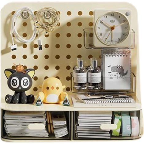 Présentoir à cartes de bureau type tiroir à crochet, boîte de rangement pour objets décoratifs, rangement de papeterie de bureau, B